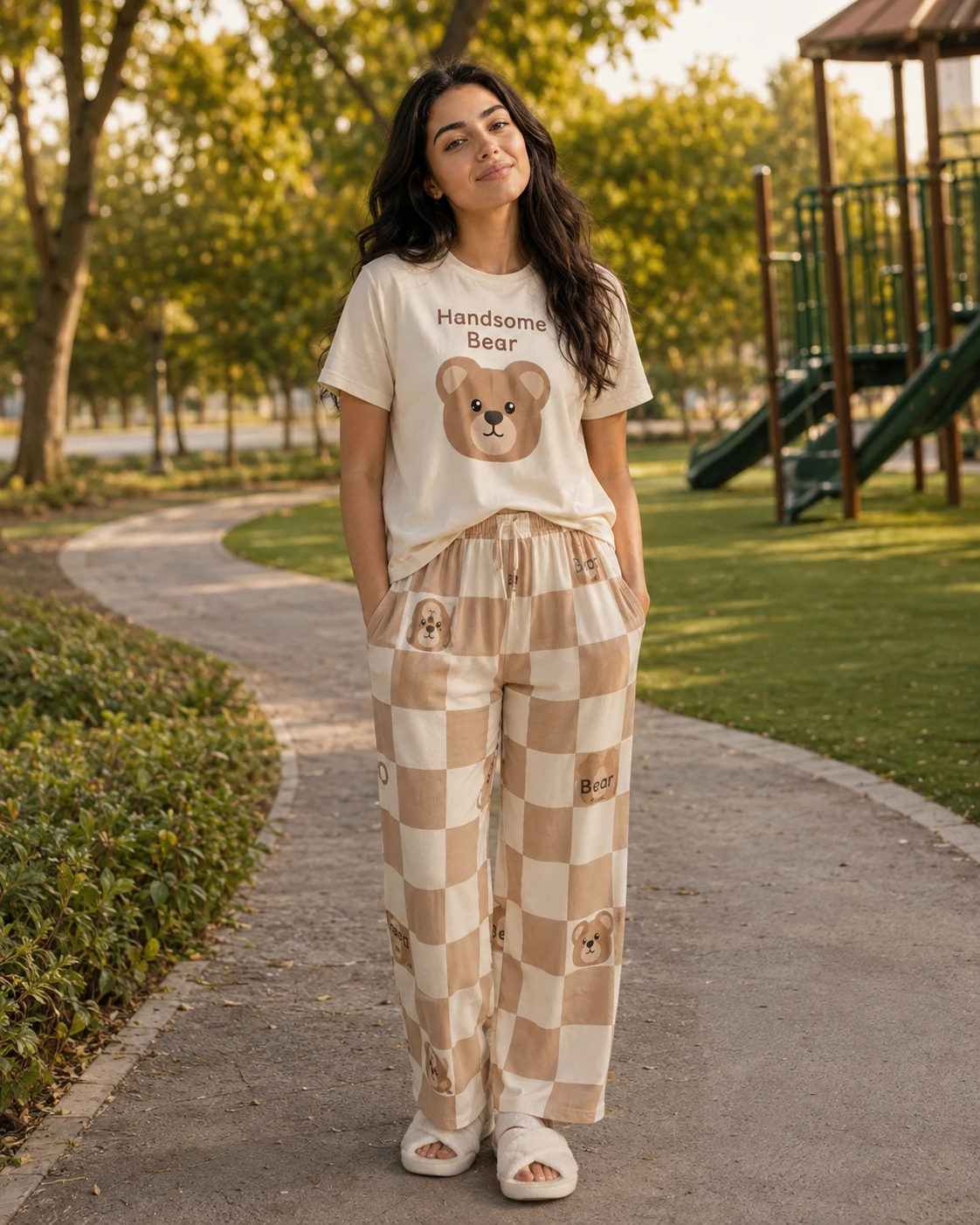 Cozy Bear Check Pajama Set