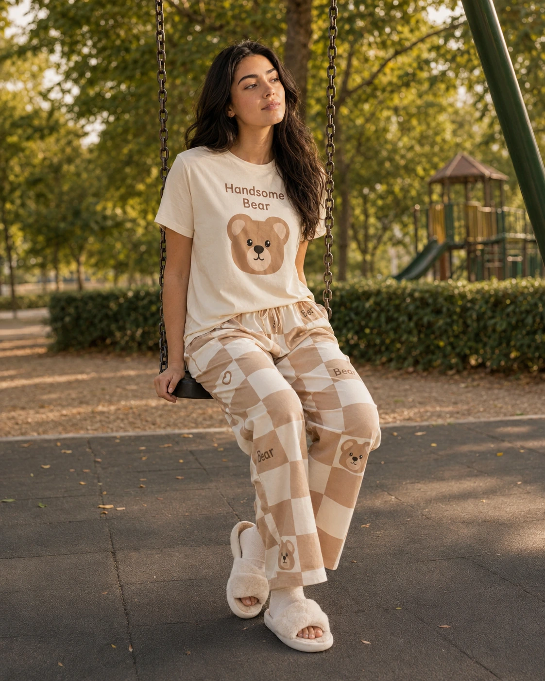 Cozy Bear Check Pajama Set thumbnail 4