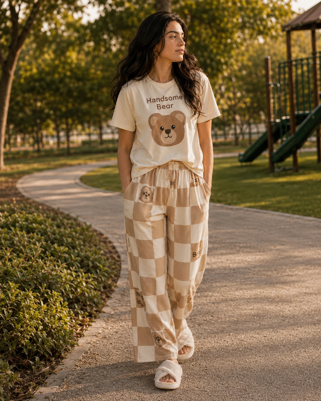 Cozy Bear Check Pajama Set thumbnail 5